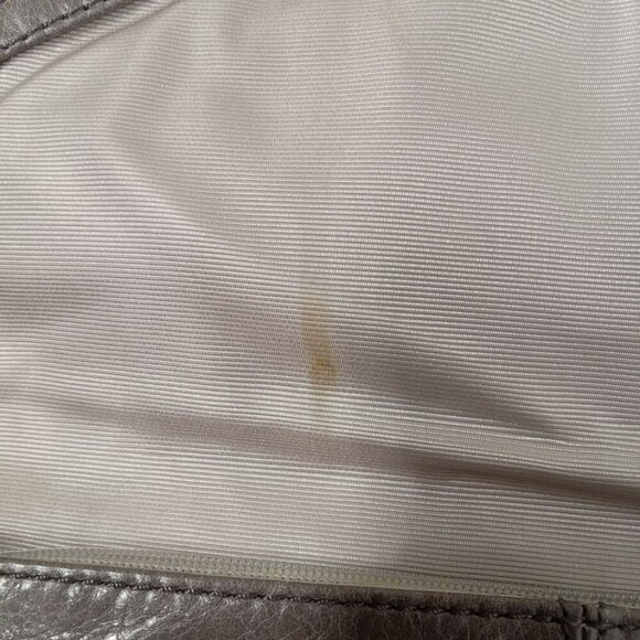 HOBO Envelope Crossbody Embossed Leather Bag Gray EUC - Picture 14 of 14